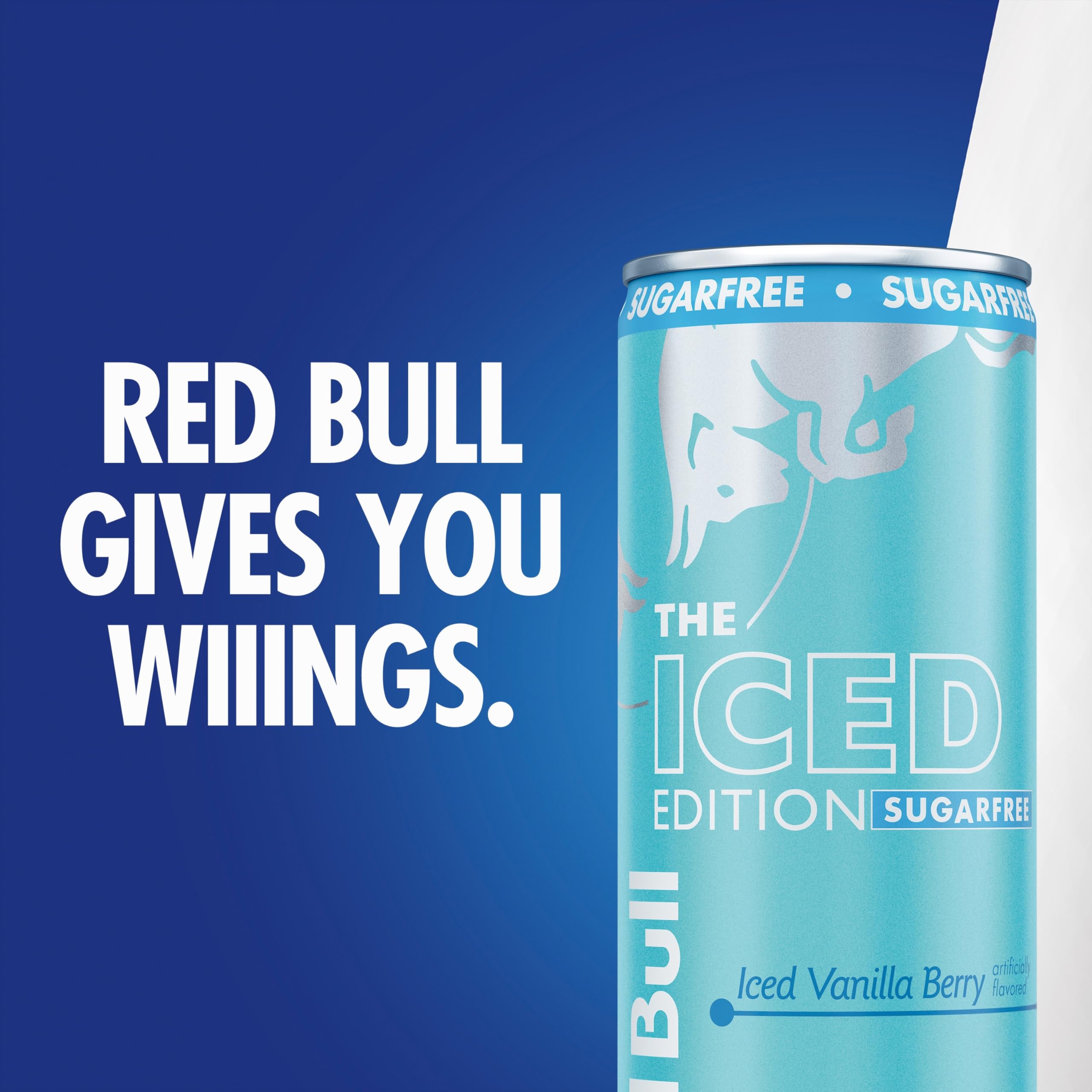 Pack of 24 Red Bull Sugarfree Iced Vanilla Berry cans for easy stocking