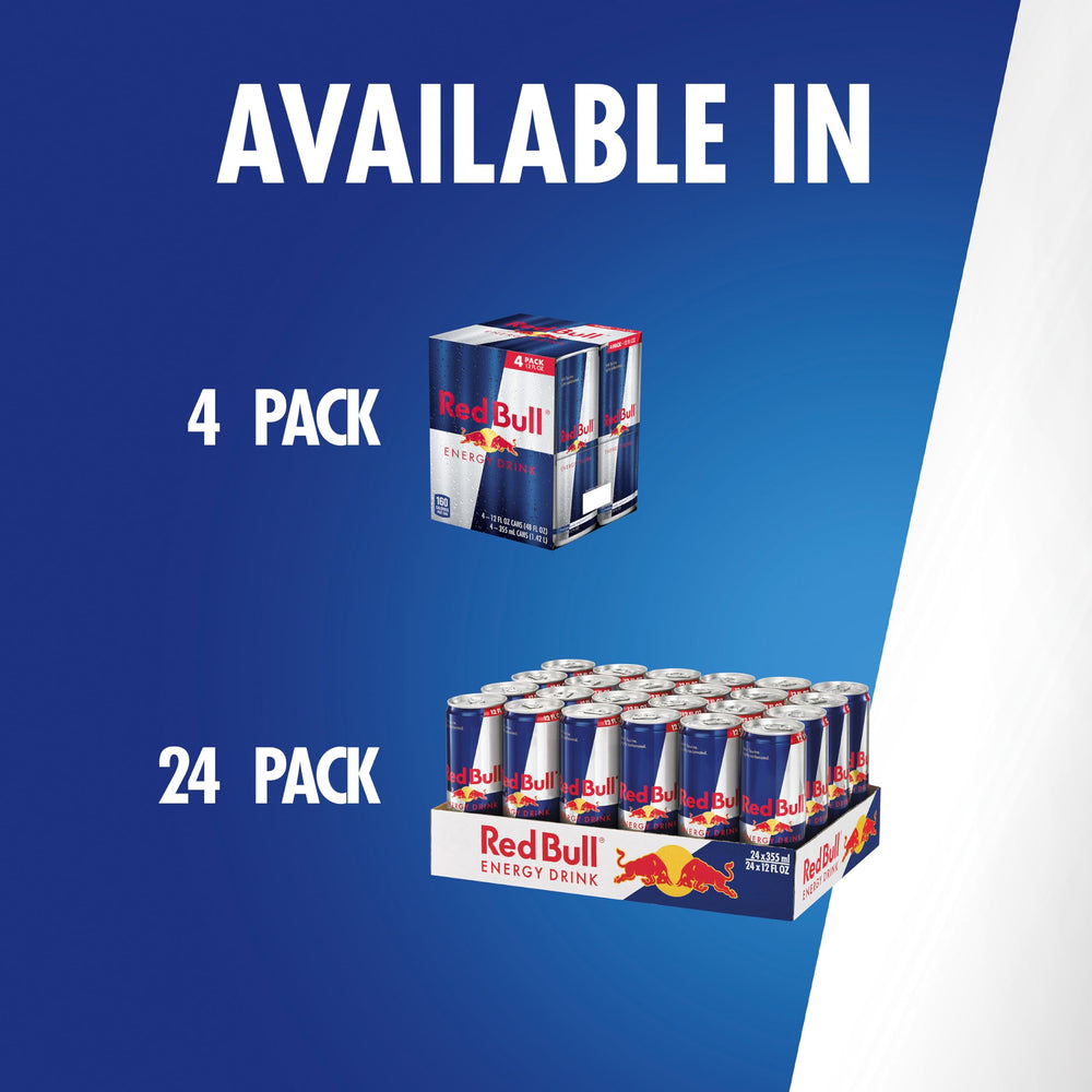 Red Bull served beside a workout bottle, suggesting pre-workout refreshment.