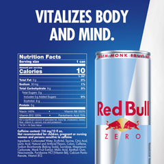 Red Bull Zero 114mg caffeine can supports alertness during long drives