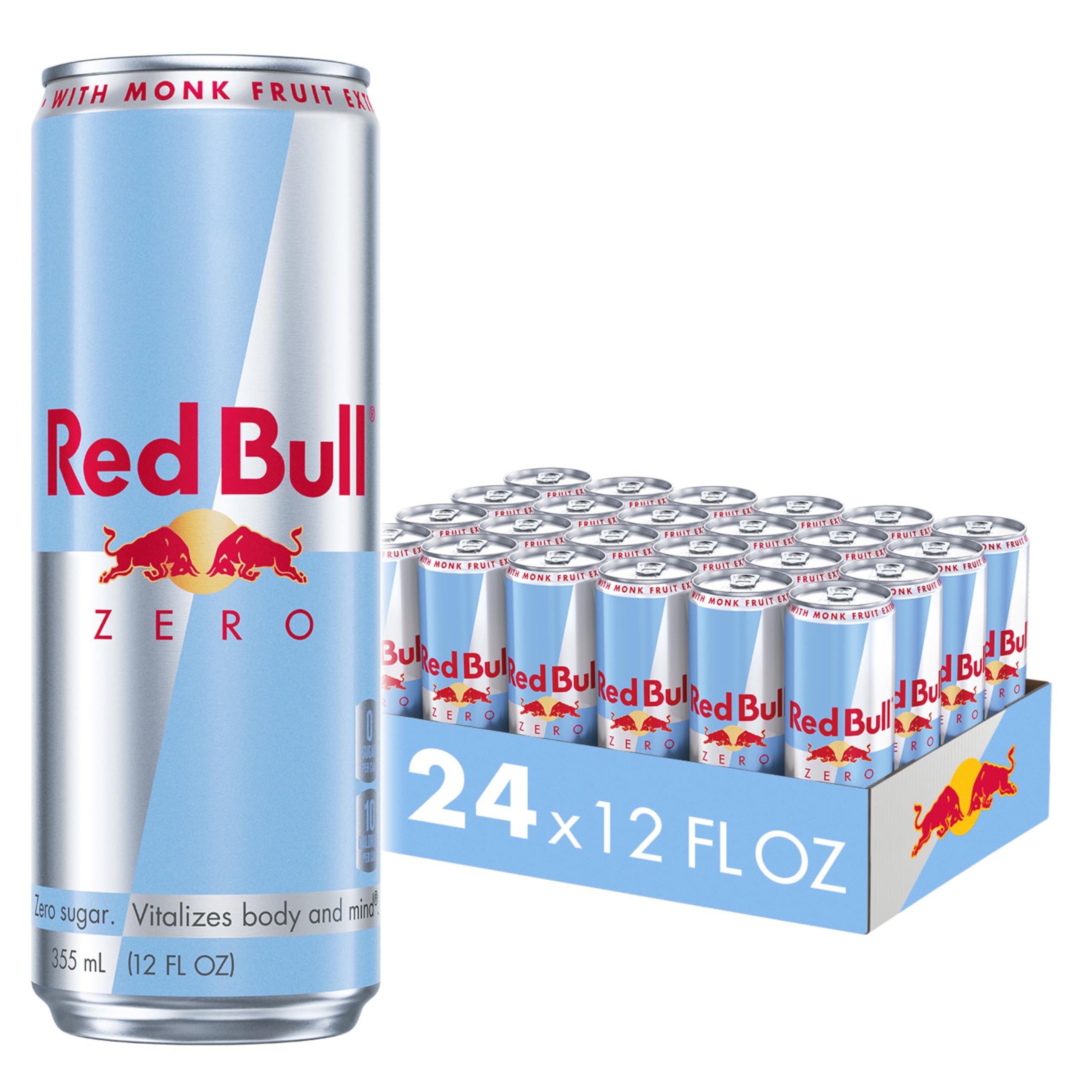Red Bull Zero can shows 114 mg caffeine for focused energy.