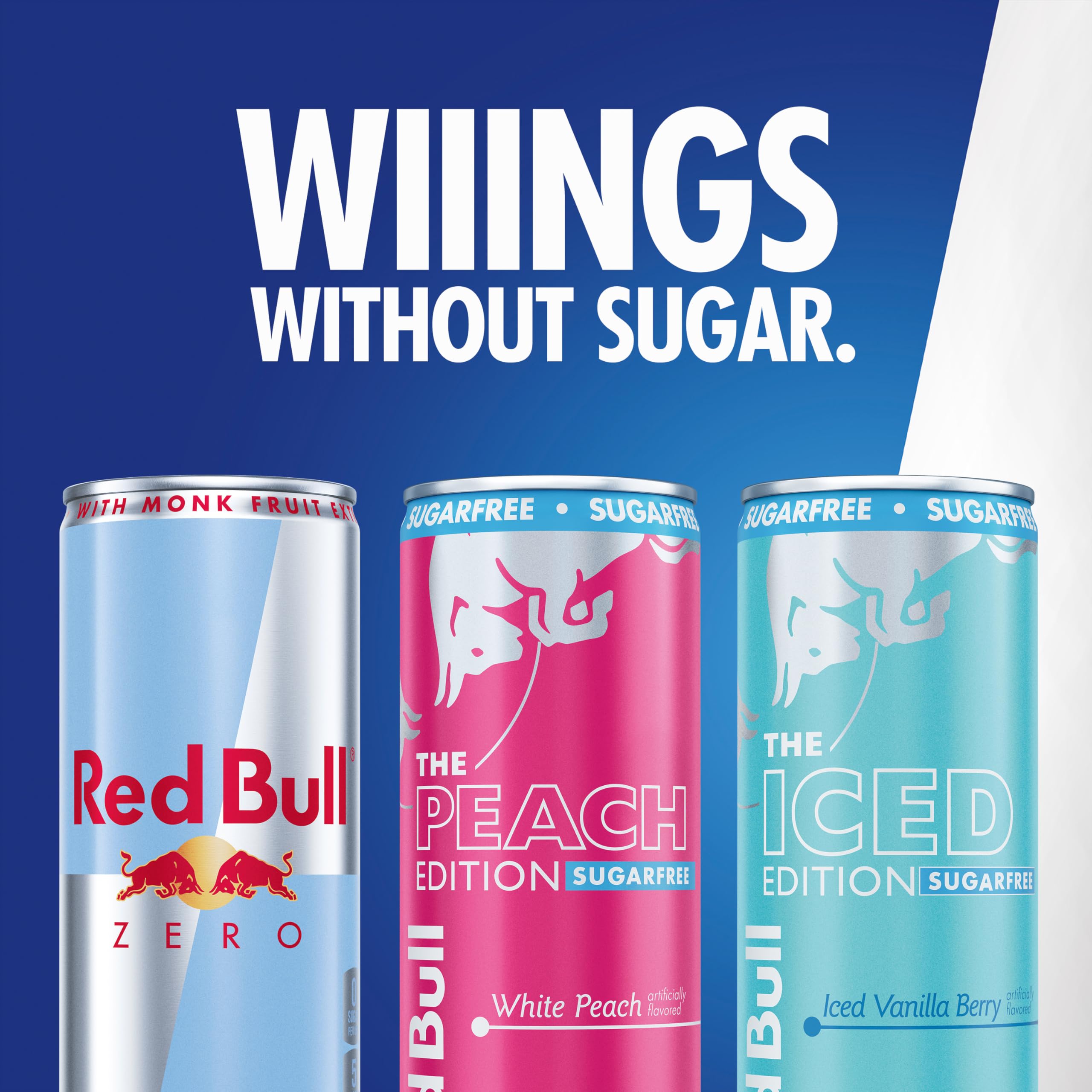 Recyclable aluminum can from Red Bull Zero Sugar supports eco-conscious choices.