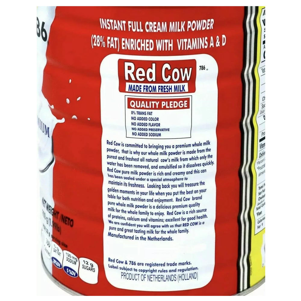 Spoon with Red Cow powder for quick, easy mixtures