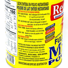 Red Cow milk powder reconstituted milk used in cereals and baking.