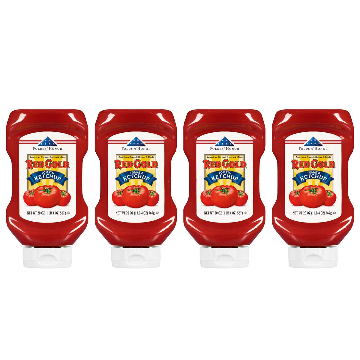 Red Gold Ketchup regular squeeze bottle showing convenient packaging for quick meals.