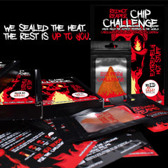 Red Hot Reaper close-up ingredients spotlight the Carolina Reaper and Trinidad Scorpion peppers.