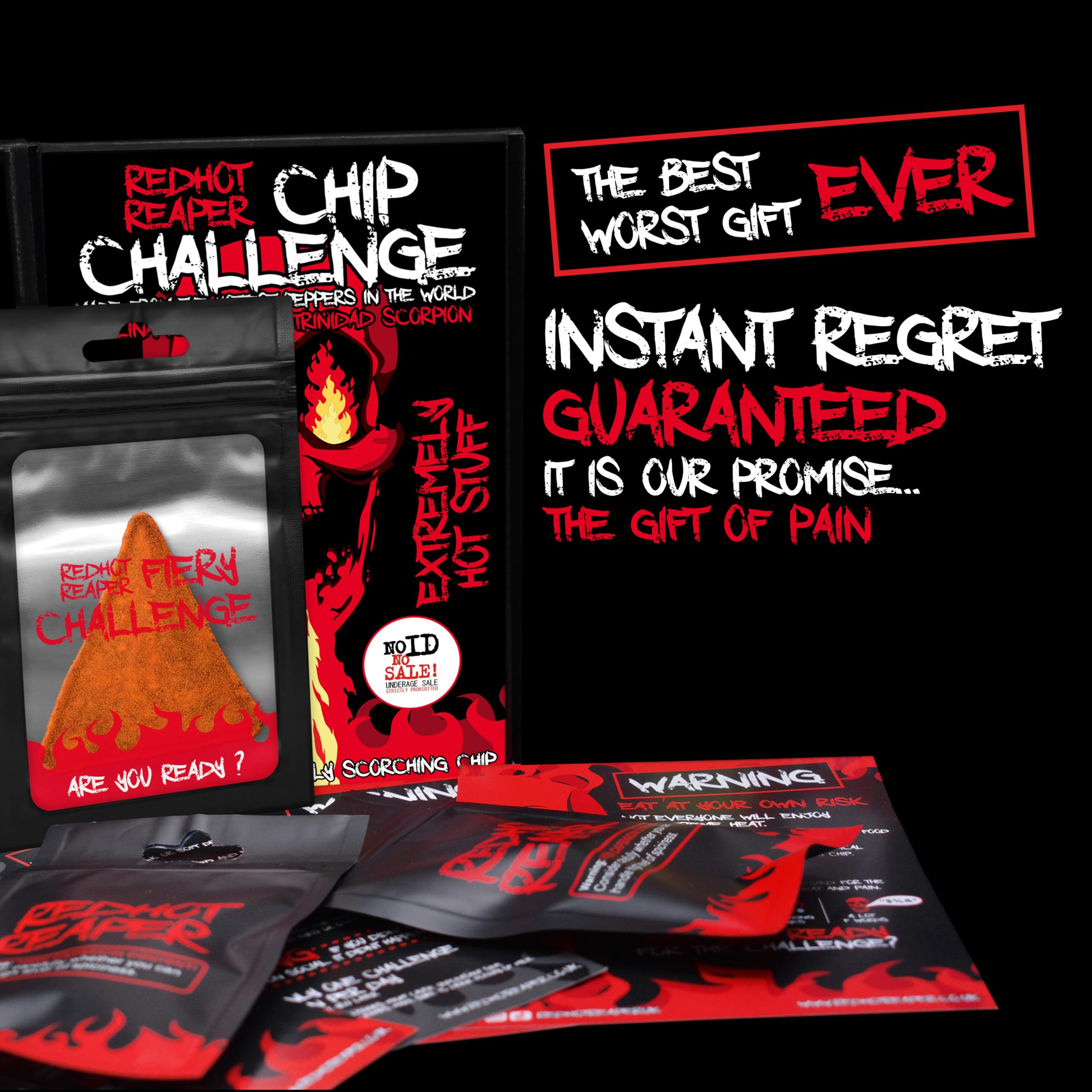Red Hot Reaper 2-pack packaging shot highlights heat and premium Carolina Reaper ingredients.