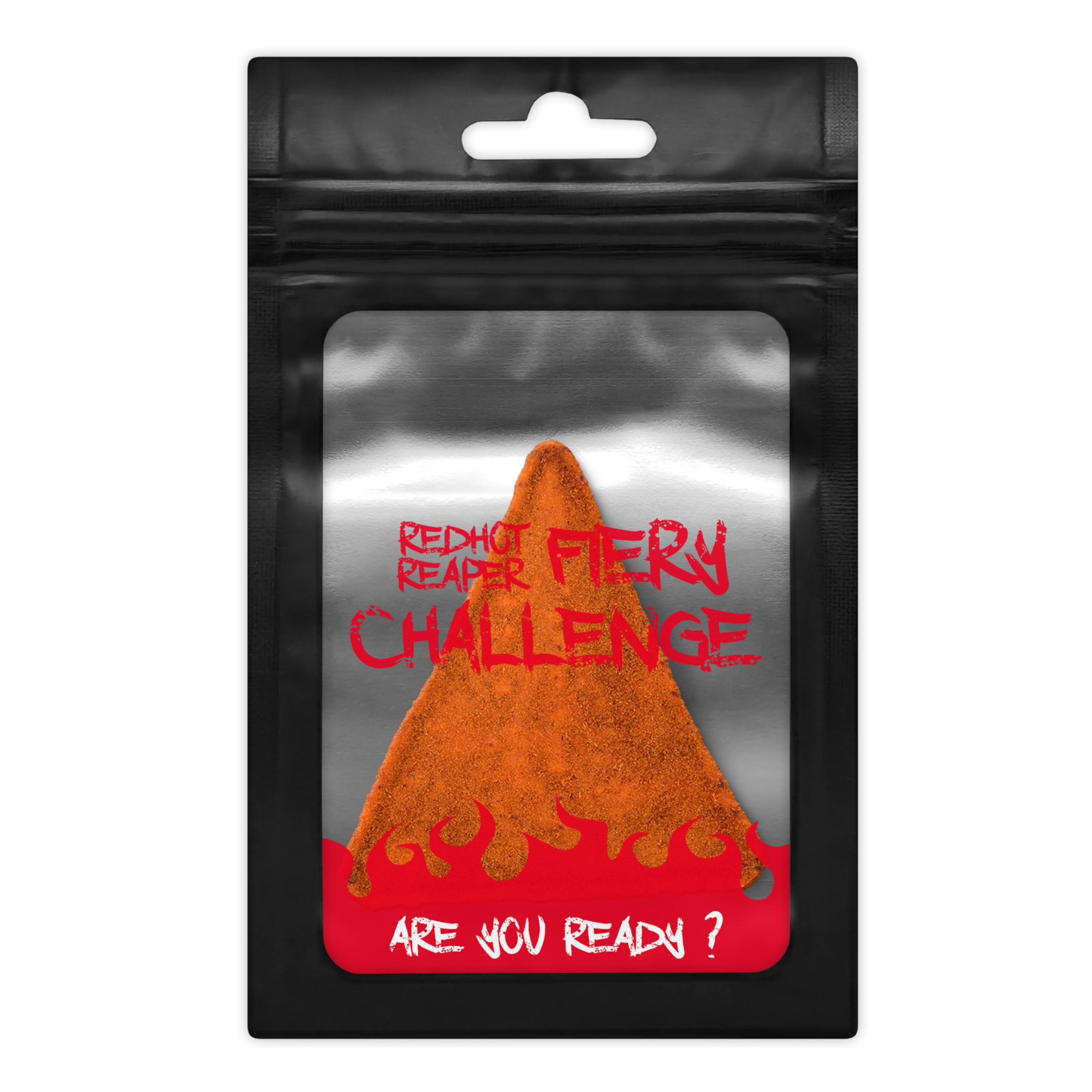 Red Hot Reaper 2-pack spice level shot showcases extreme heat potential for daredevils.