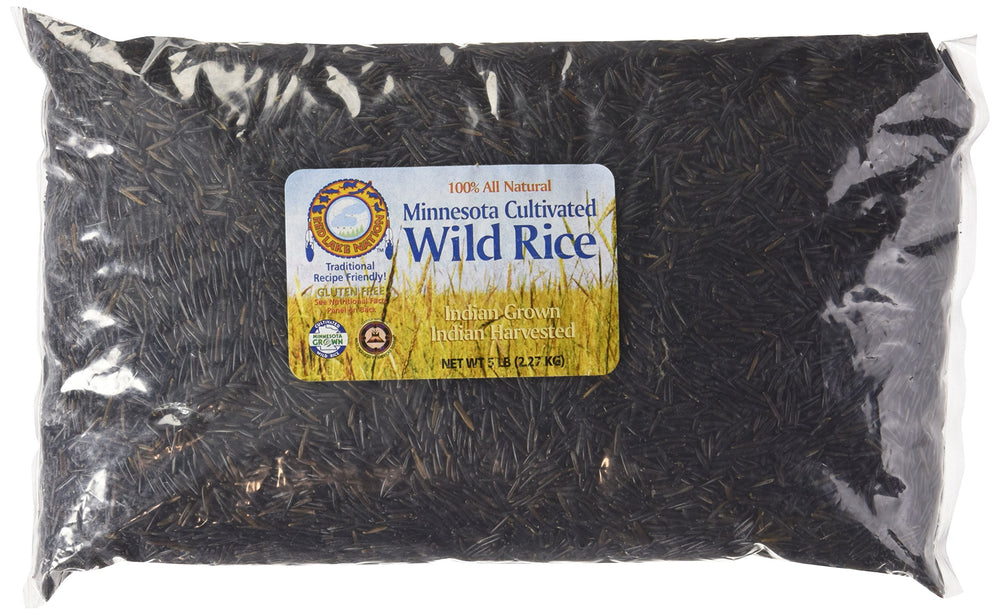 Red Lake Nation wild rice packaging highlights all-natural cultivation and pantry-ready packaging