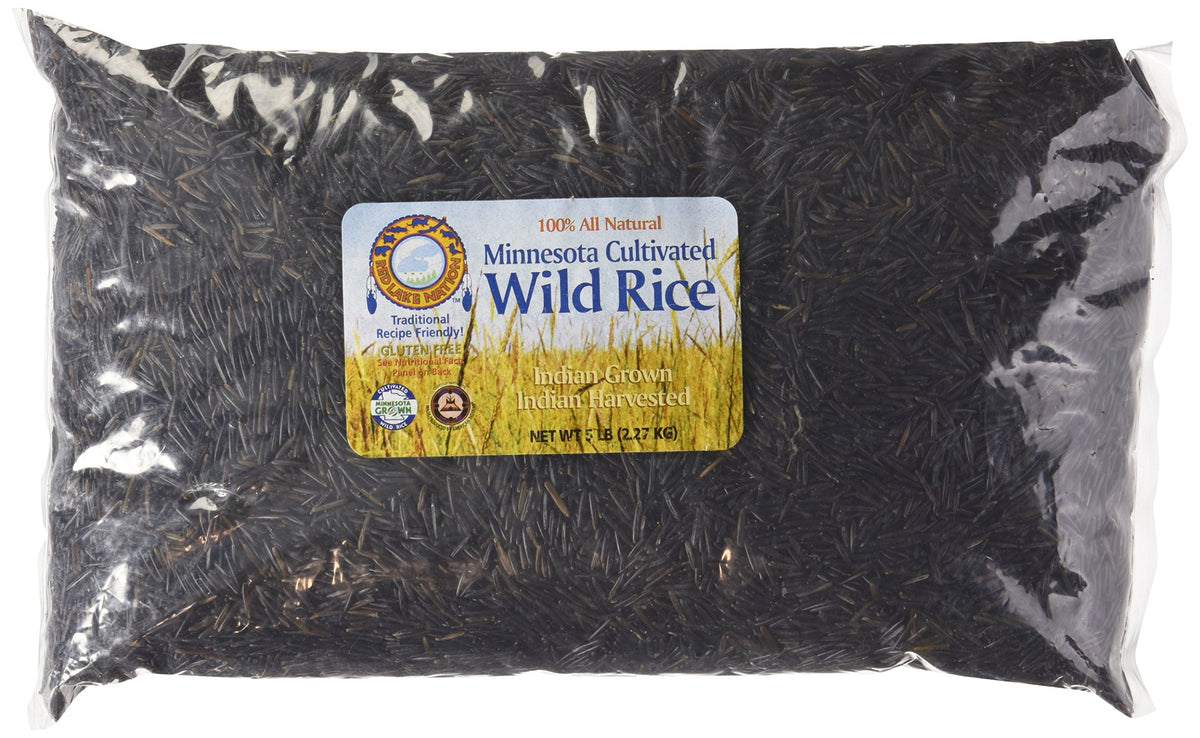 Red Lake Nation wild rice packaging highlights all-natural cultivation and pantry-ready packaging