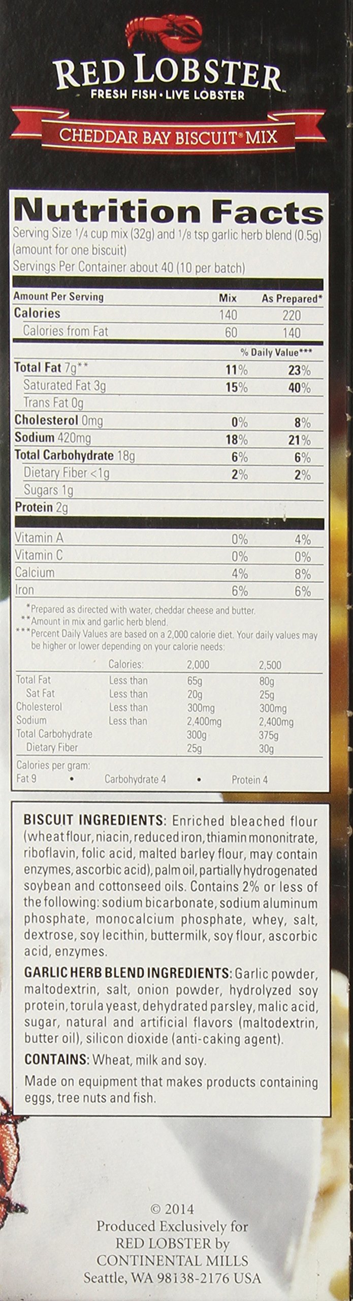 Red Lobster Cheddar Bay Biscuit Mix shredded cheddar ready to fold in