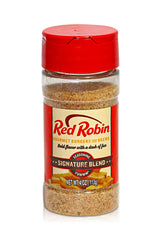 Red Robin Original Blend seasoning bottle front view; enhances burgers and seafood.