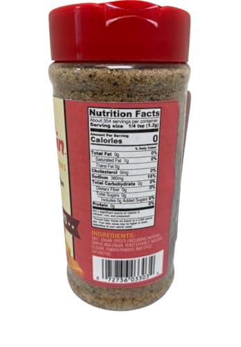 Red Robin Signature Seasoning bottle pour for even seasoning on meats.
