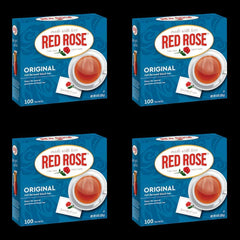 Red Rose Original Black Tea box stack for convenient four-pack daily brewing