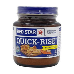 Red Star Bread Machine Yeast 4oz package showing quick-acting formula for convenient breads