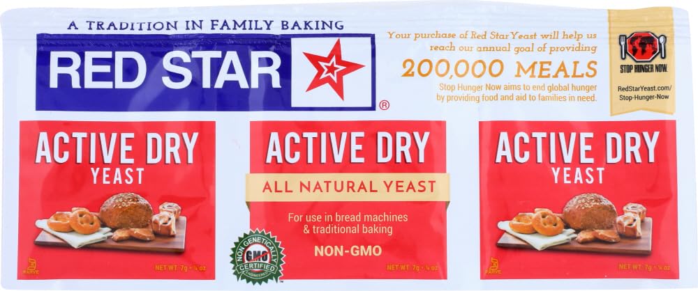 Red Star gluten-free active dry yeast package for gluten-free bread baking