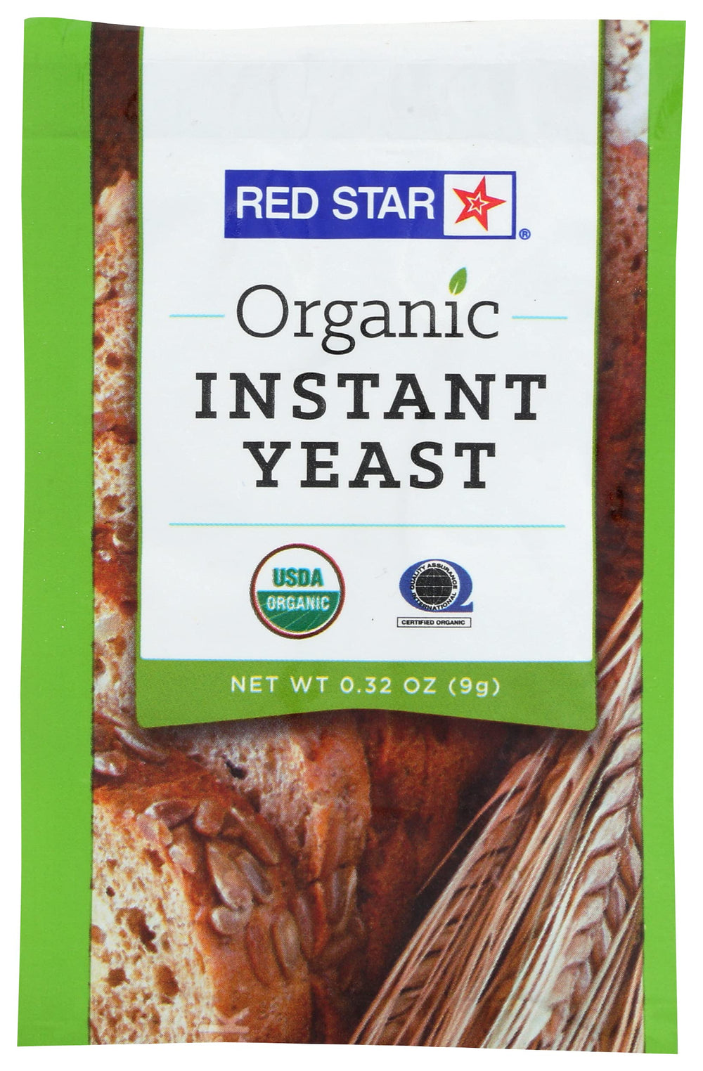 Red Star Organic Instant Yeast packaging highlights kosher and USDA Organic certification.