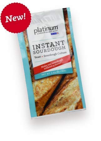 Red-Star Platinum Instant Sourdough Yeast—packets shown for easy, reliable sourdough baking in home ovens.