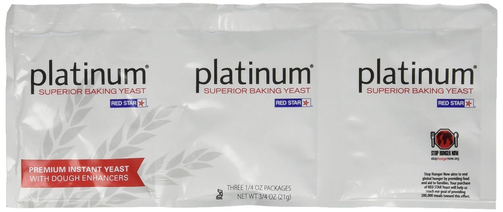 Red Star Platinum Instant Yeast packaging front for fast rise.