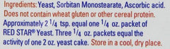 Red Star Quick Rise Yeast dry granules indicating long shelf life and easy use.
