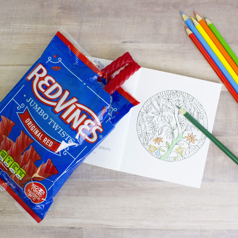 12-pack display of Red Vines Jumbo Licorice Original Red