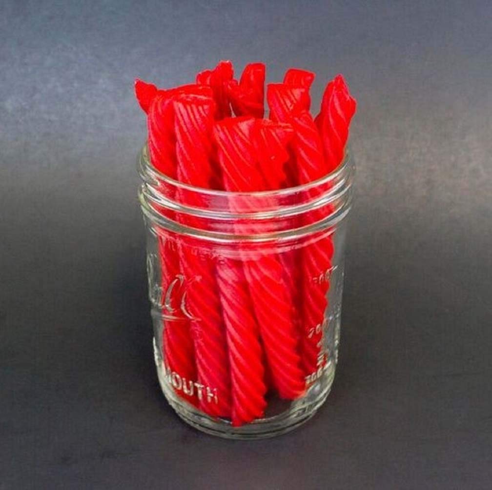 Red Vines Jumbo Licorice Original Red on movie-night setup