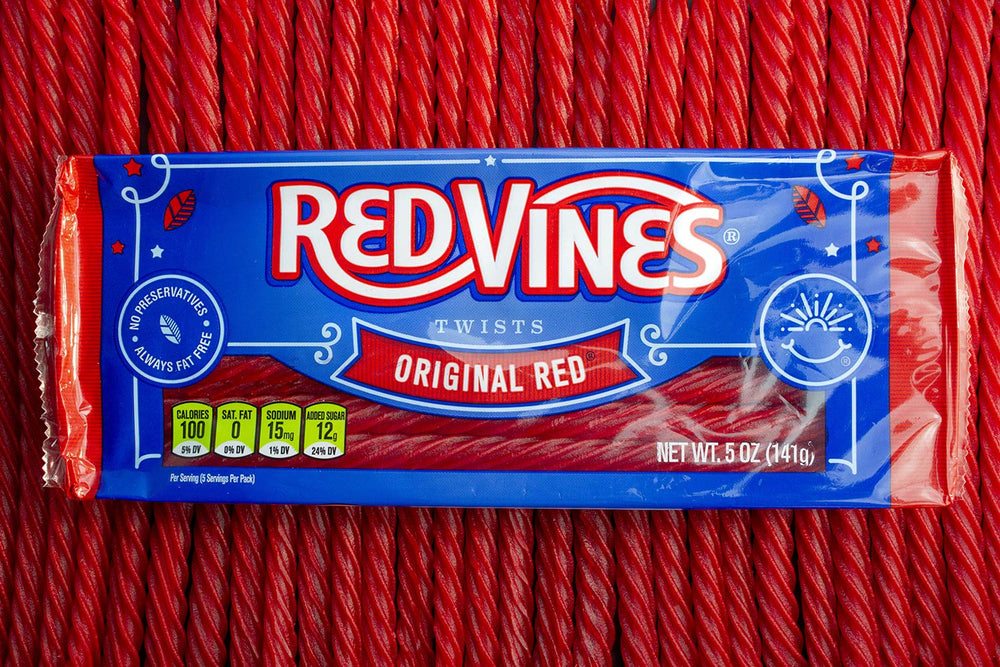 Red Vines kosher-certified seal on packaging
