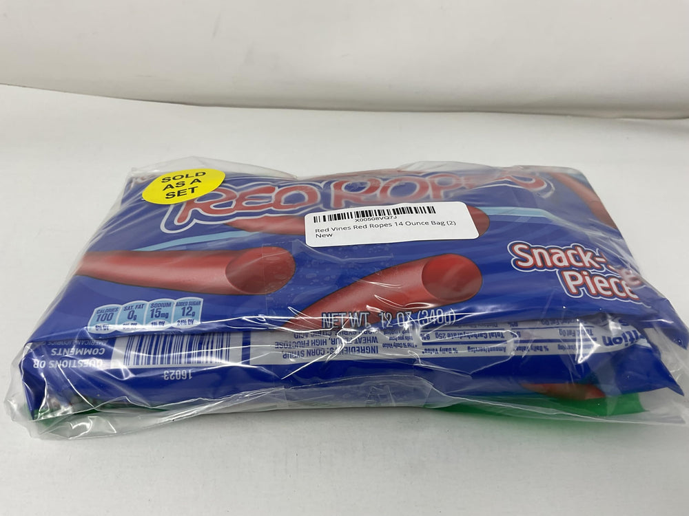 Filled bags of Red Vines Red Ropes inviting a bite