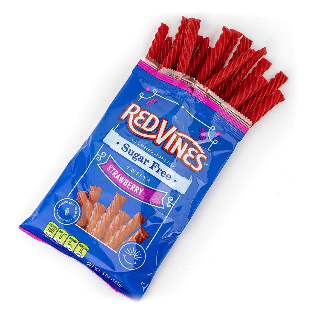 Red Vines Sugar Free Strawberry Twists served as a shareable treat on a platter.