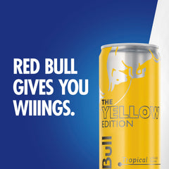 Red Bull Yellow Edition can top view