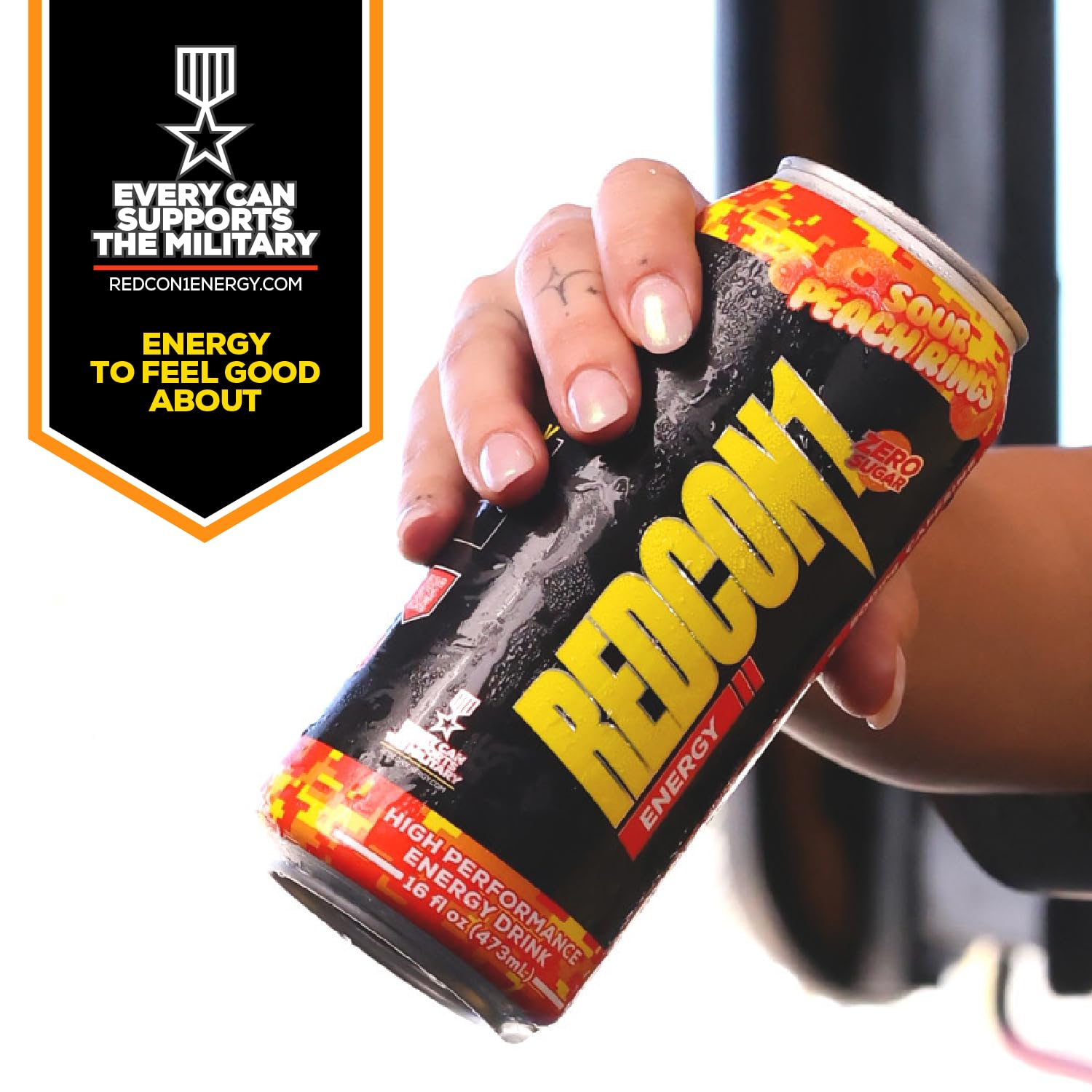 RedCon1 athlete using energy boost during a workout session.