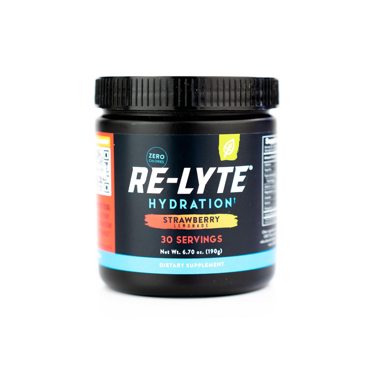 REDMOND Re-Lyte strawberry-lemonade jar for refreshing electrolyte hydration during workouts.