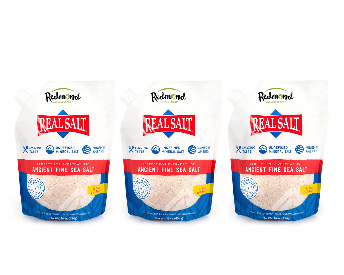 Redmond Real Salt ancient fine crystals close-up for premium seasoning and texture