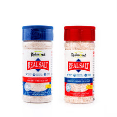 Redmond Real Salt bottle pour showing its gentle sweetness for meals.