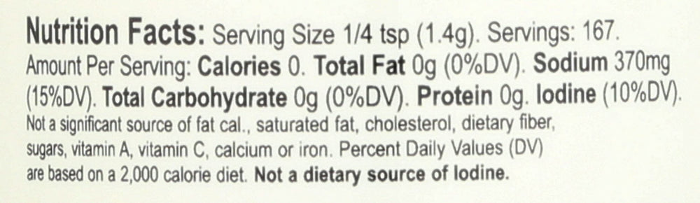 Redmond Real Salt Seasoning label closeup highlights organic herbs and gluten-free promise