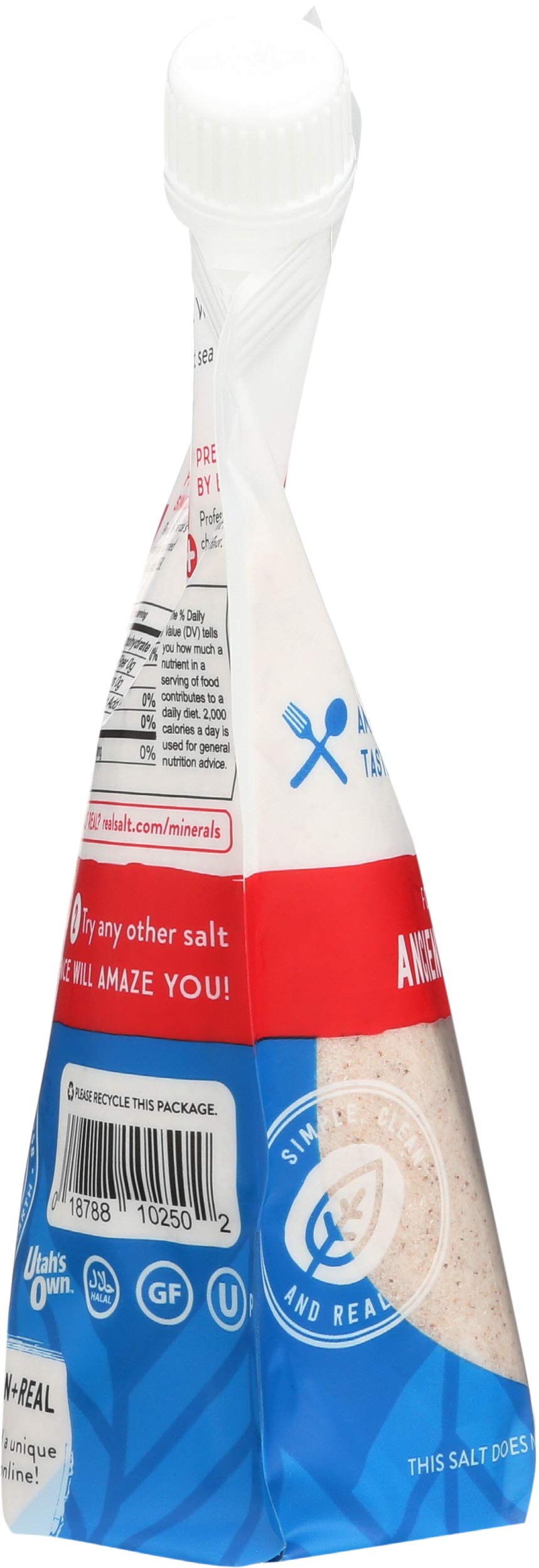 Redmond Real Salt mined in Utah, USA, emphasizing origin and sustainable sourcing.