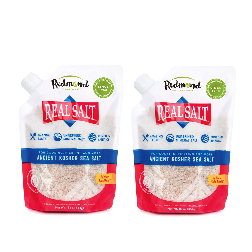 Redmond Real Sea Salt 16oz pouch for everyday cooking.