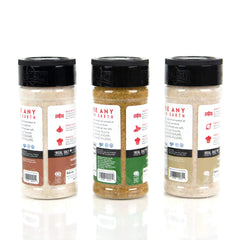 Close-up of Real Sea Salt grains showing natural minerals