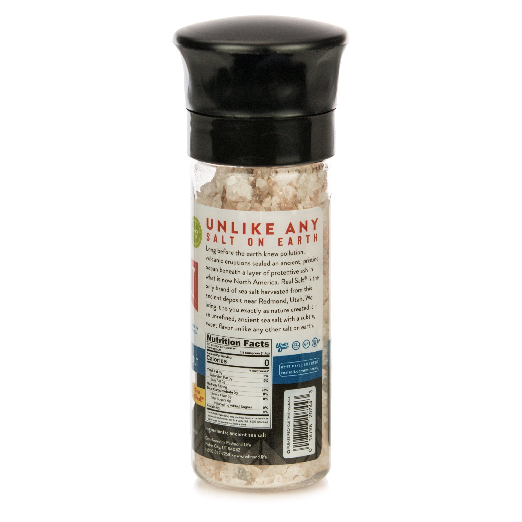 Redmond Real Sea Salt natural unrefined crystals with trace minerals.