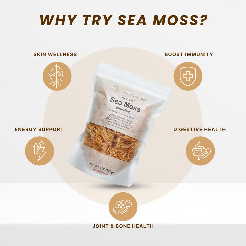 Red's Kitchen Sink Irish Sea Moss dried sea moss bundle as a versatile pantry staple