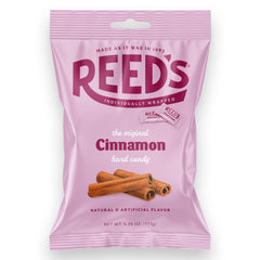 Reed's Cinnamon Candy bag front view highlights classic flavor
