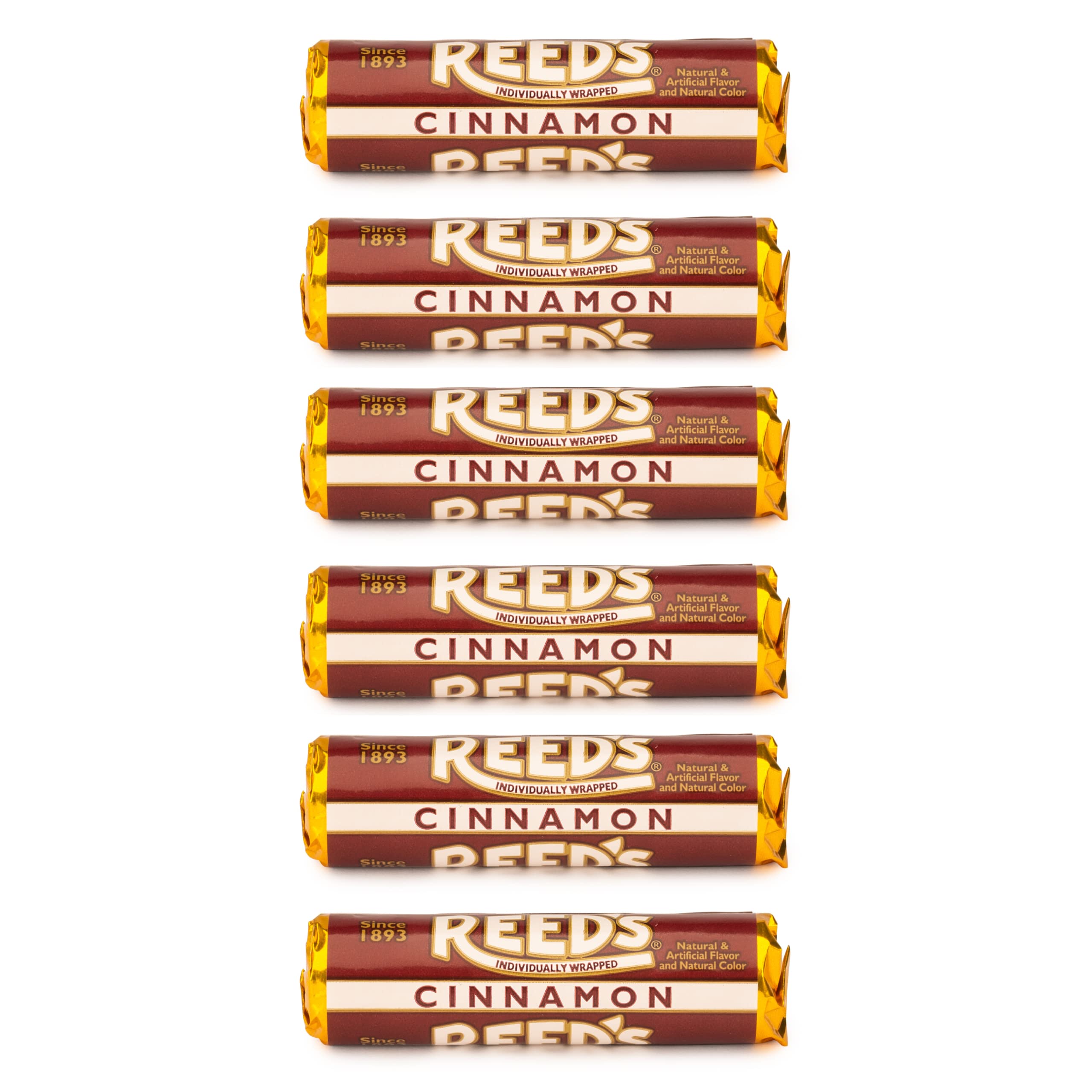 Reed's Cinnamon Rolls pack: six individually wrapped pieces for quick, mess-free snacking