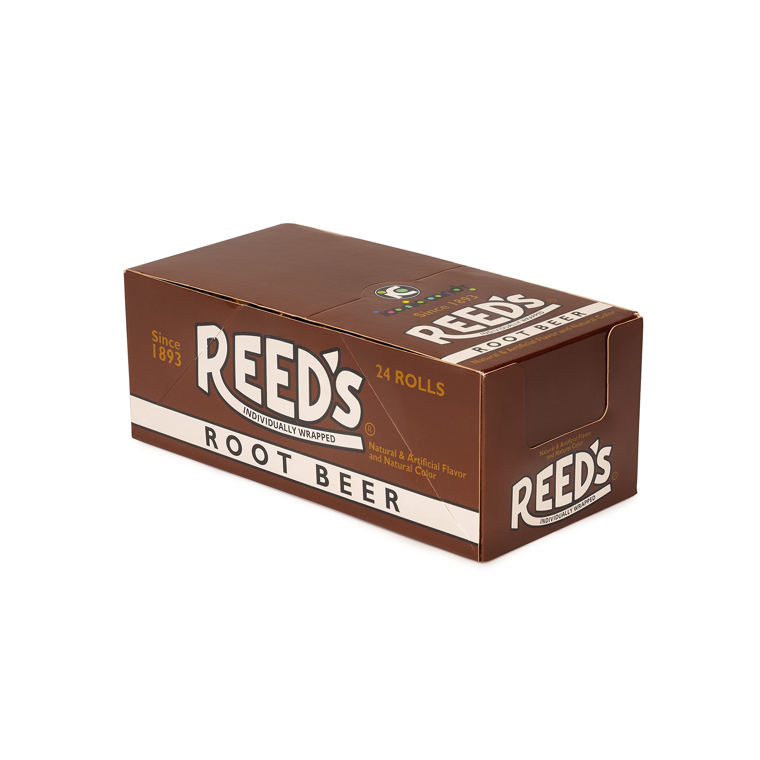 Wrappers display Reed's logo for authentic branding and nostalgic appeal.