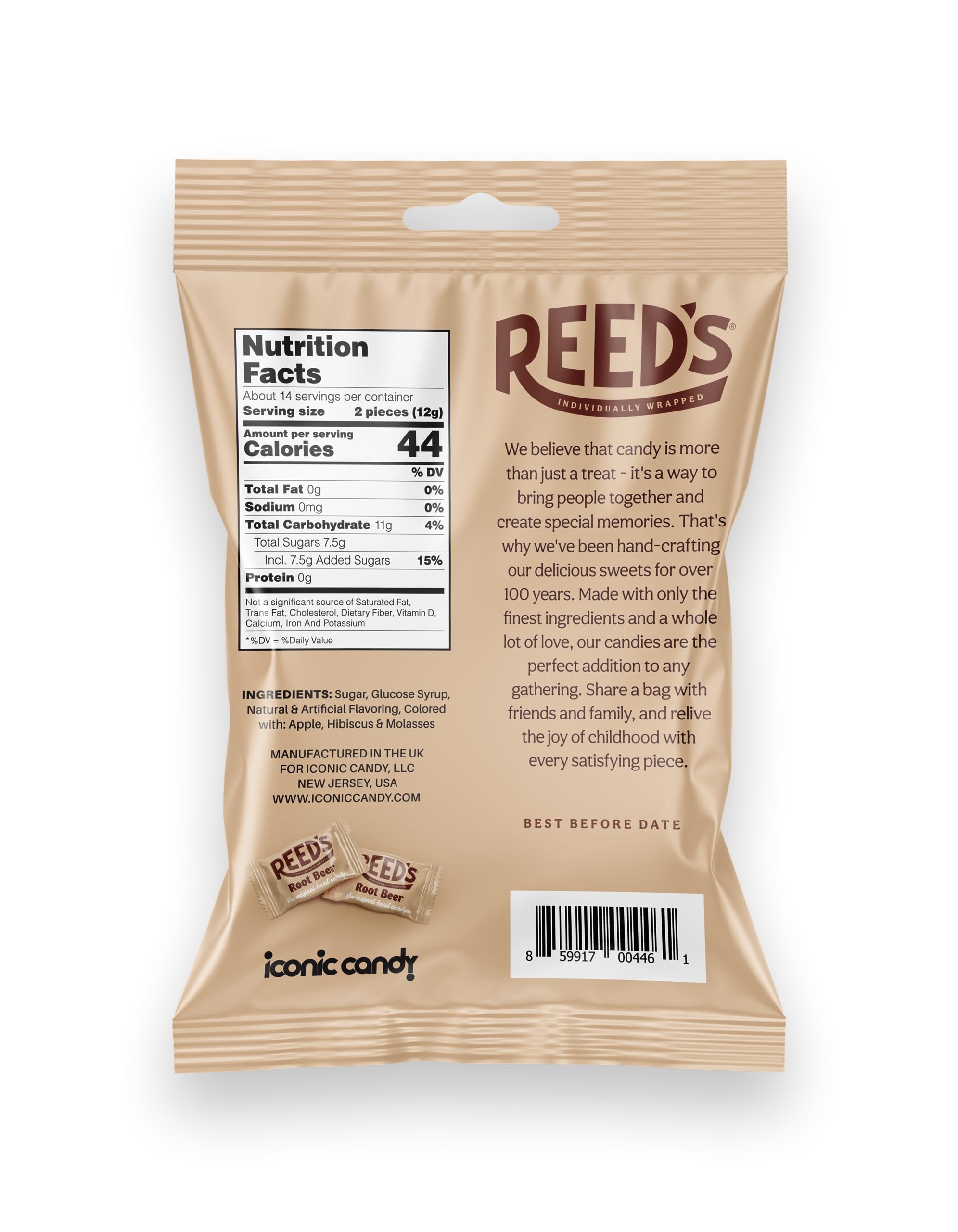Reed's Root Beer Candy individually wrapped pieces for mess-free sharing.