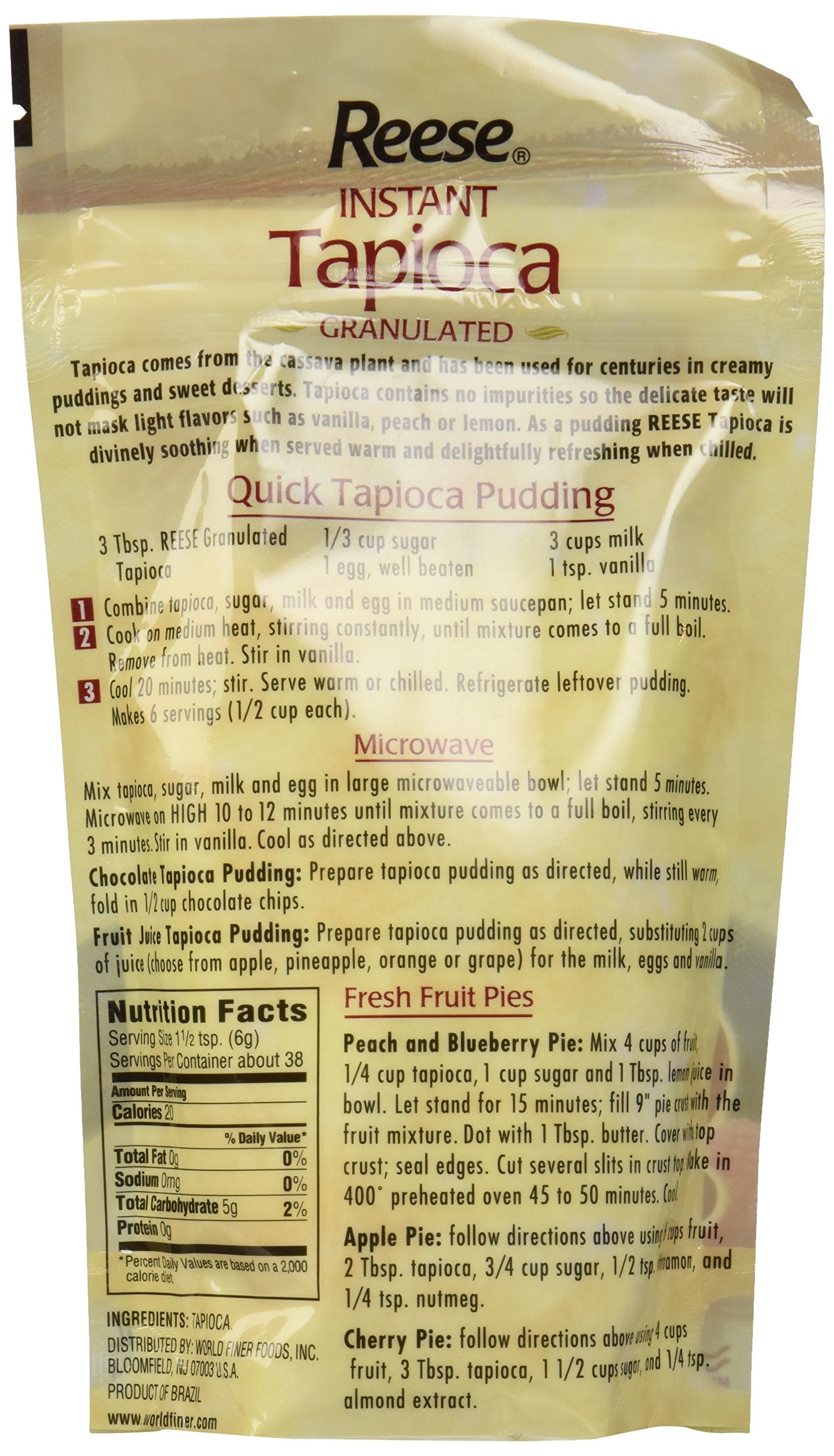 Reese granulated tapioca cooking ideas showcase versatile dessert use