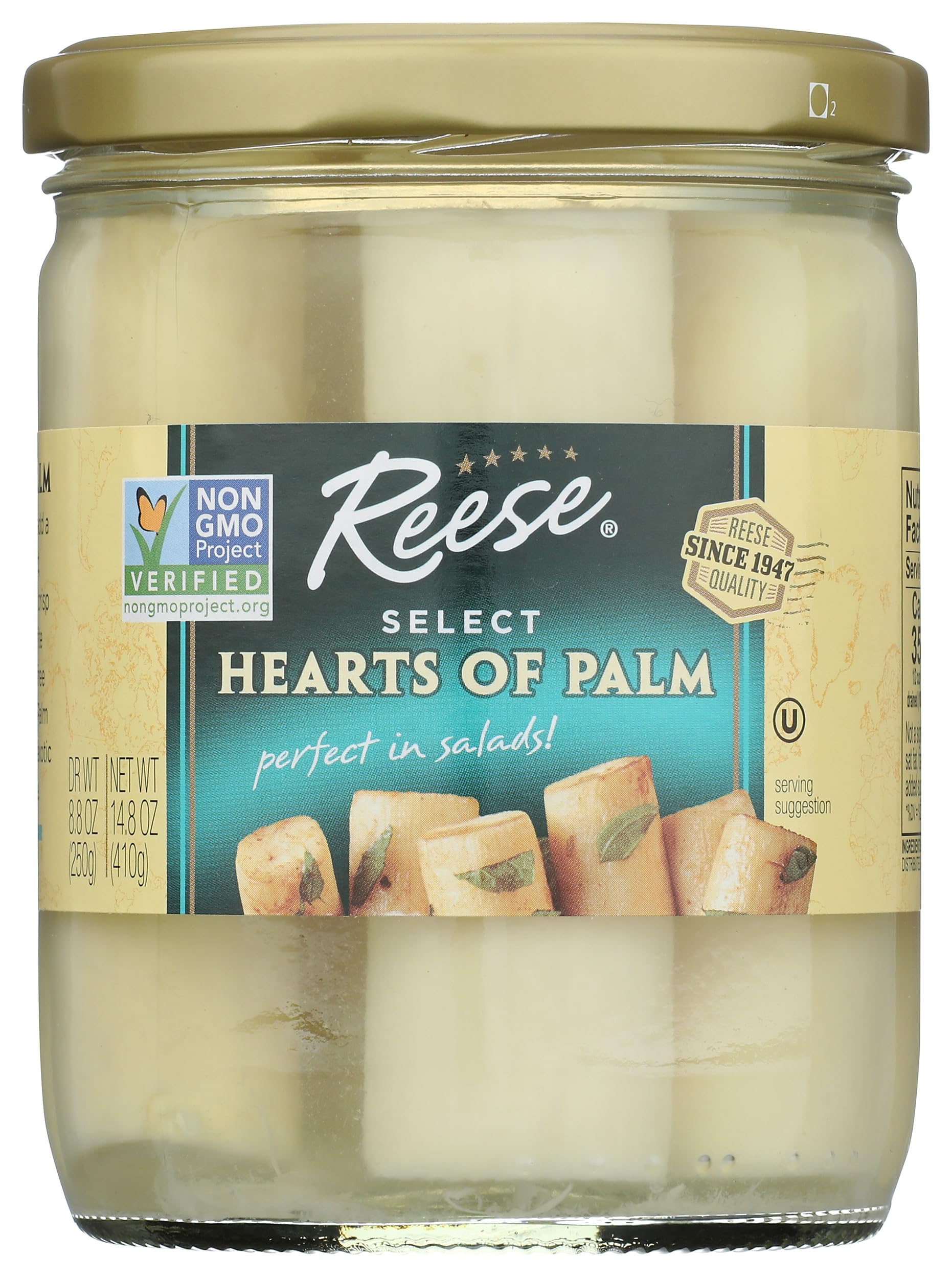 Reese Hearts of Palm front view can, gluten-free pantry staple