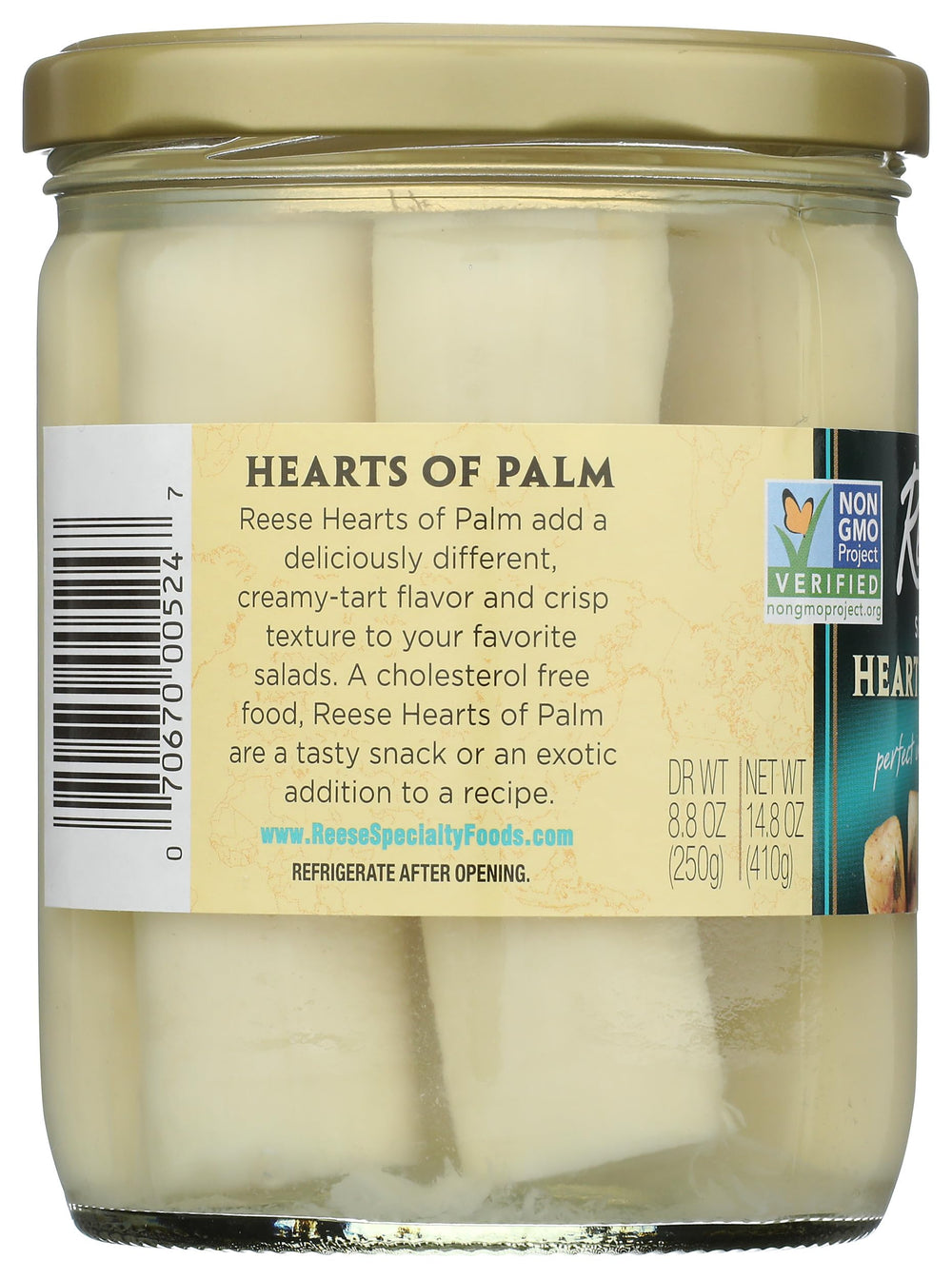 Reese Hearts of Palm drained in bowl after rinsing