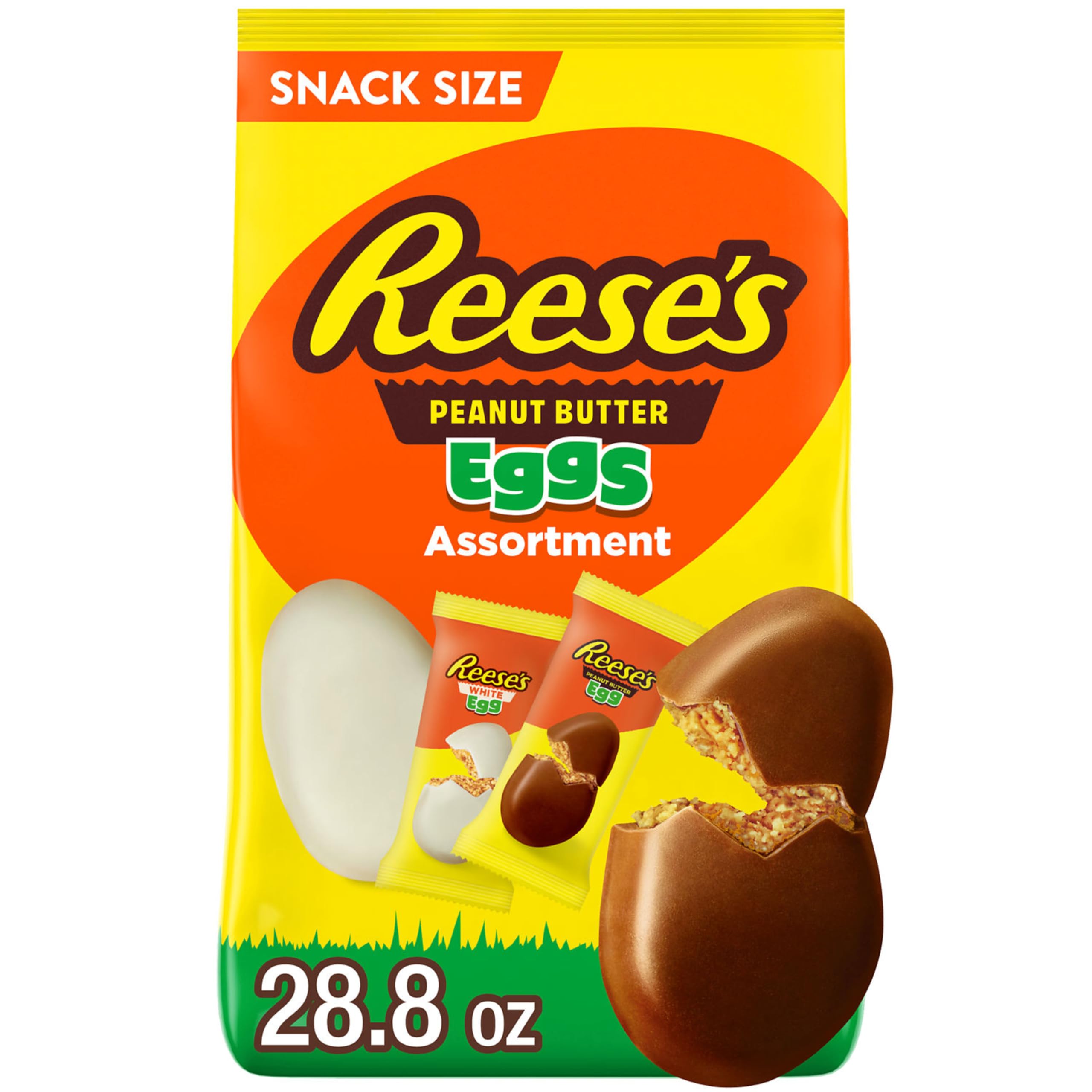 Reese's milk chocolate and white creme eggs bag front view for Easter gifting
