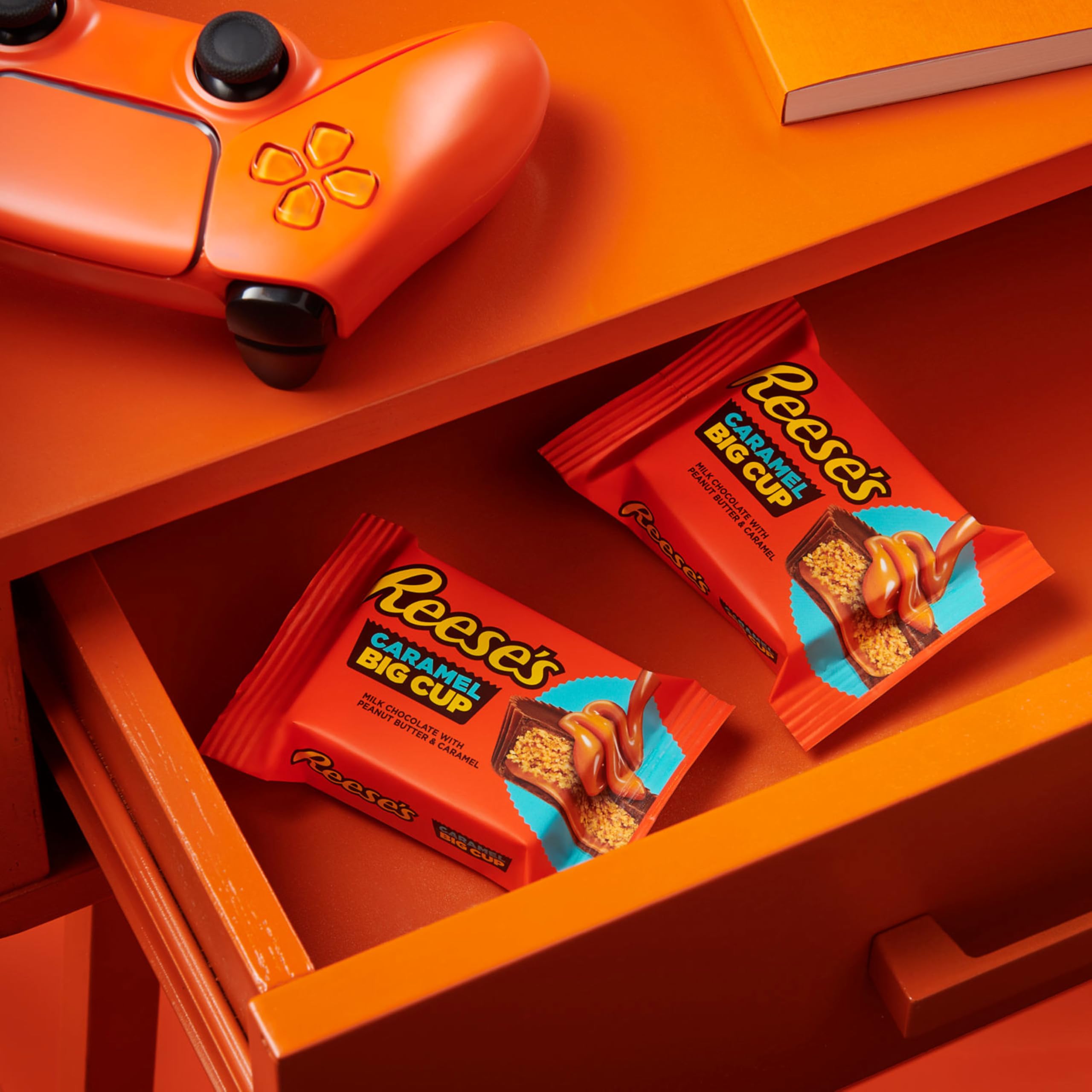 Lunchbox-friendly Reese's Big Cup caramel, great for concessions
