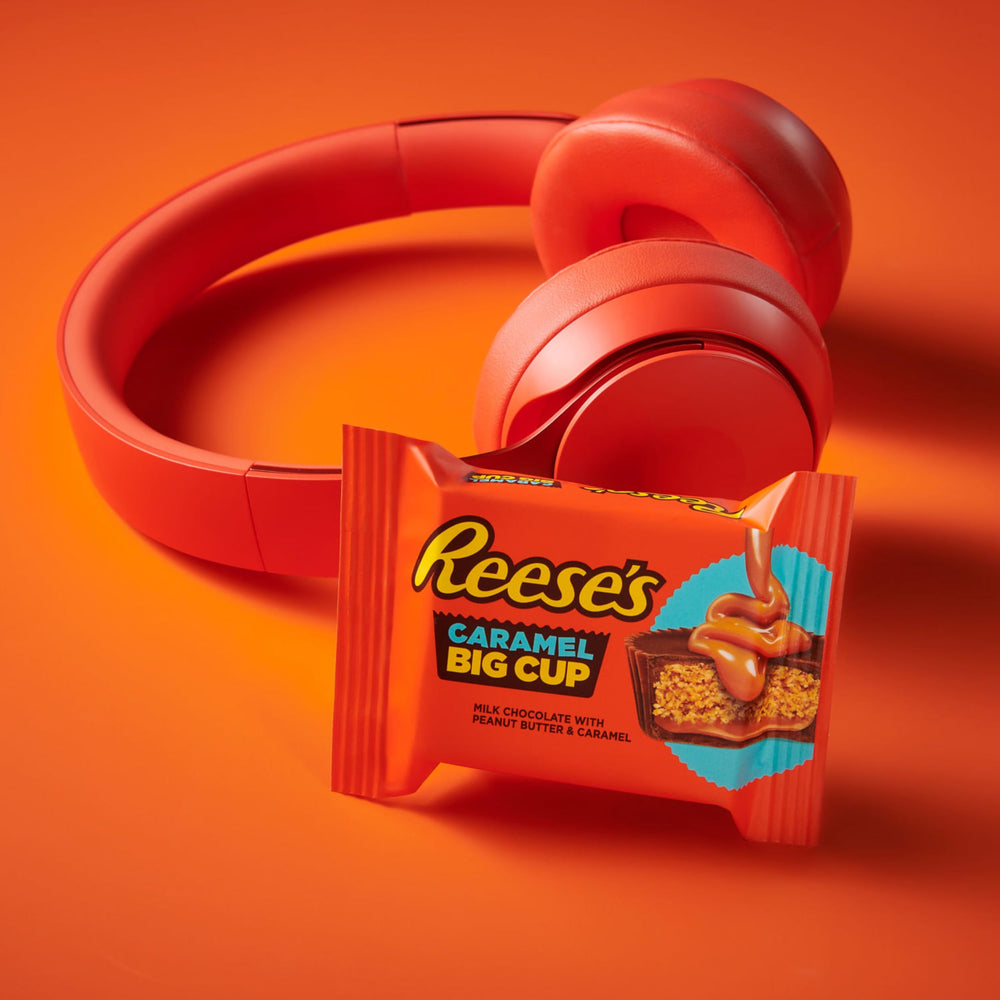 Game night setup with Reese's Big Cup caramel treats