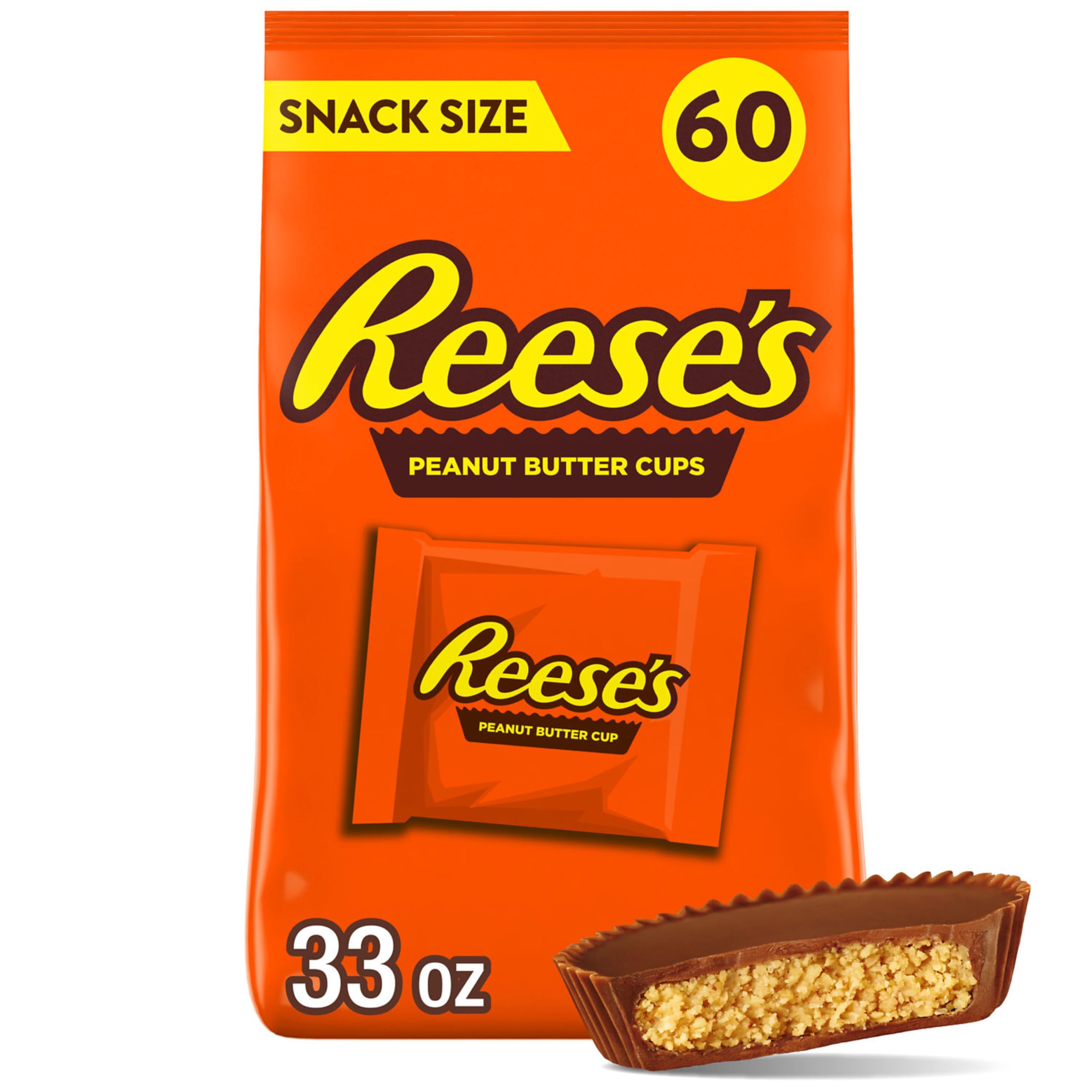 Reese's bulk bag of peanut butter cups for easy sharing at gatherings.